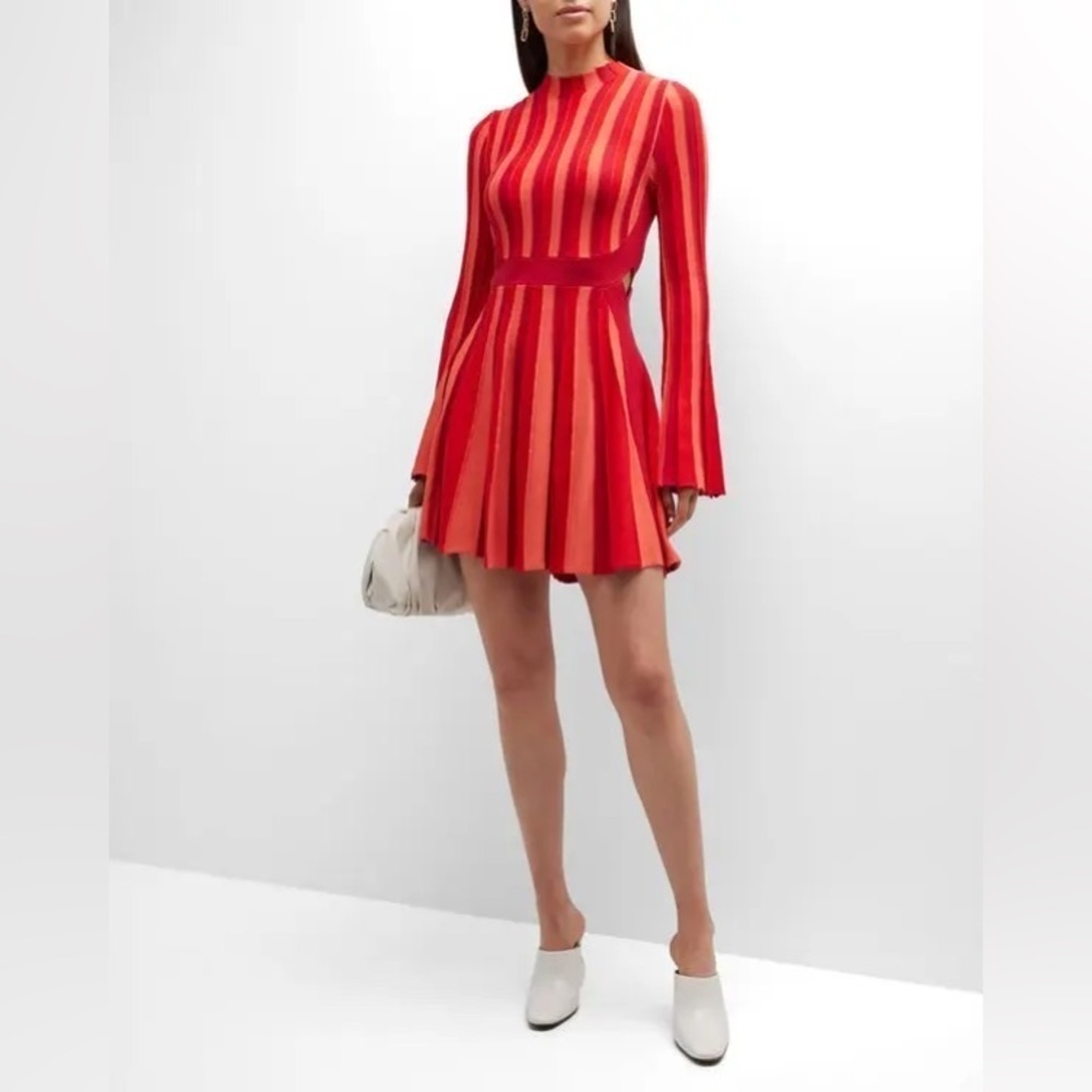 ACLER Patel Striped Kniy Mini Dress Mini Dress Carmine Mix Size 8​​​​ NWT​​